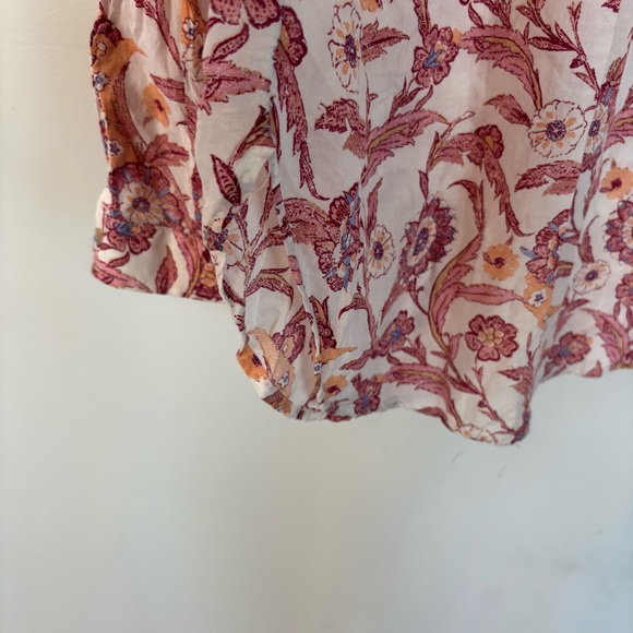 Pilcro Floral Button Down Long Sleeve Top‎ Size M - Picture 7 of 10